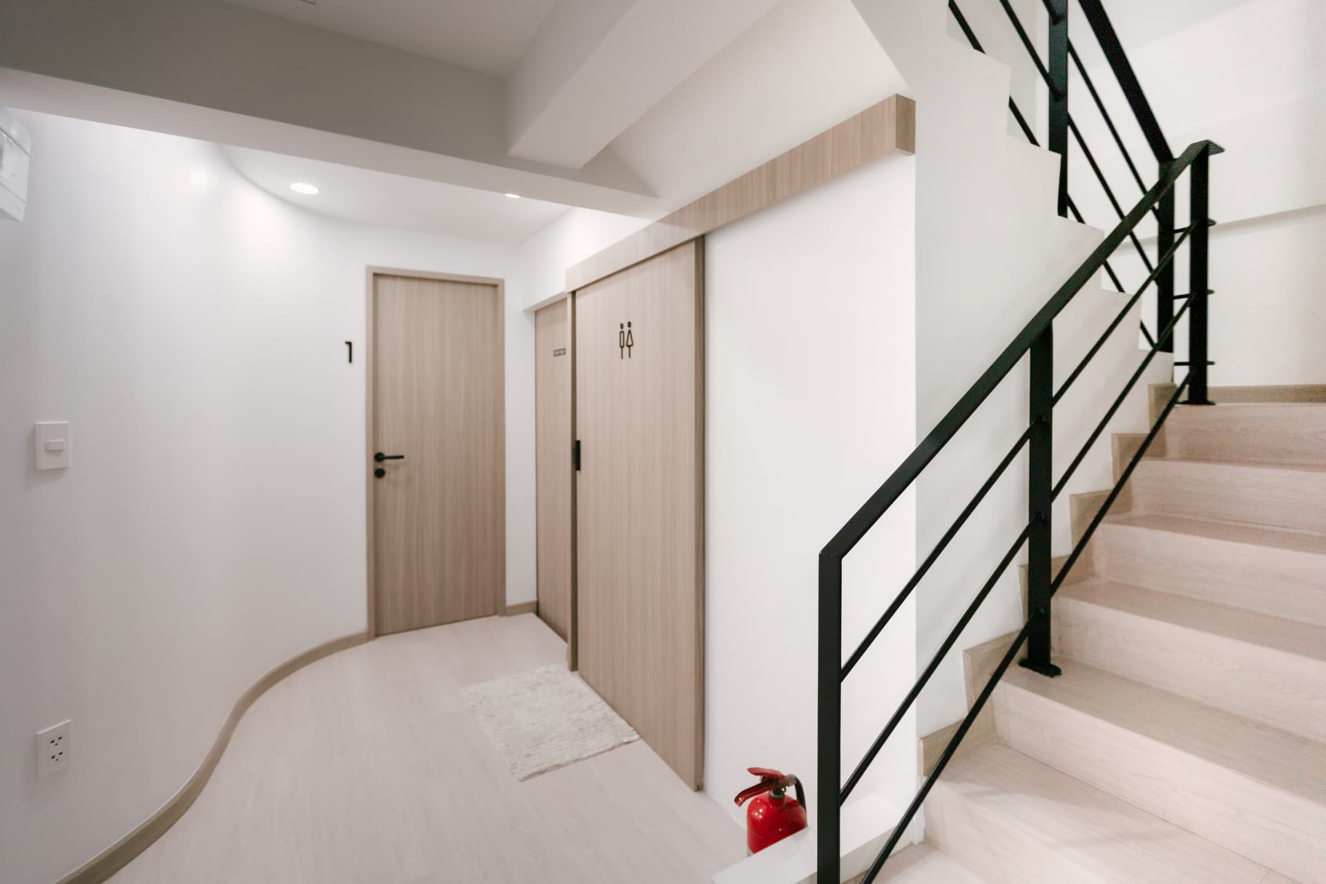 Clean and modern clinic hallway