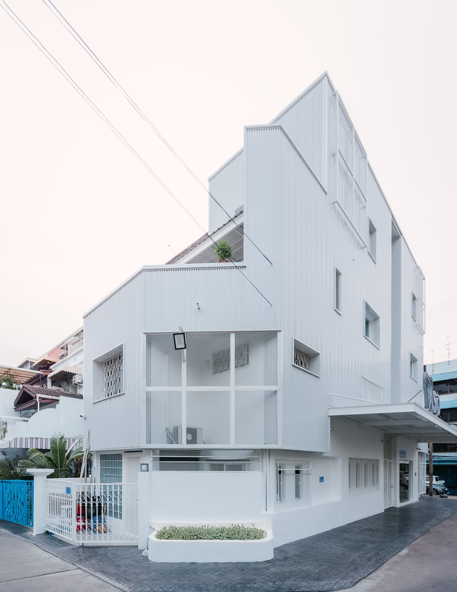 Clinic building exterior corner view