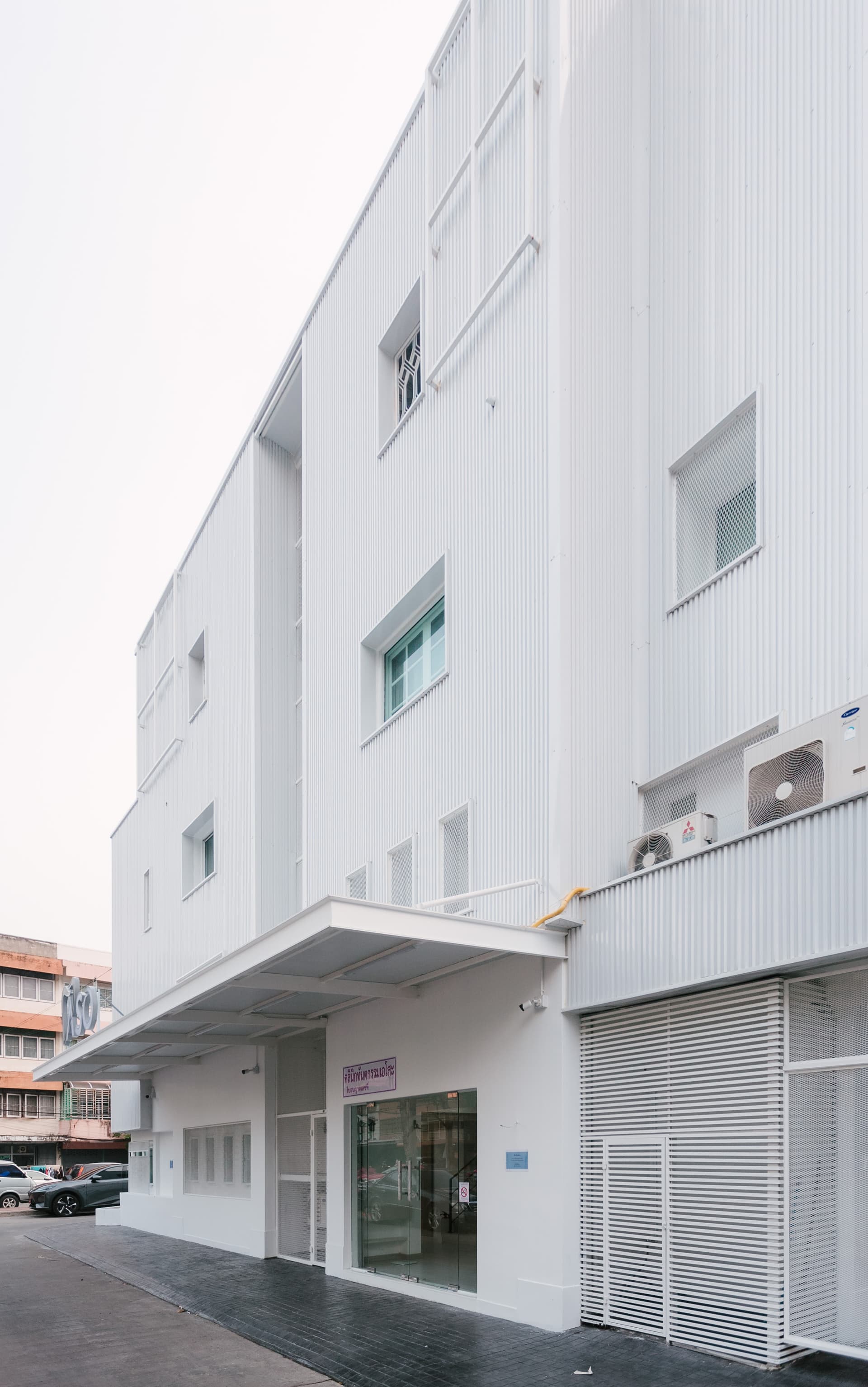 Clinic building rear exterior view
