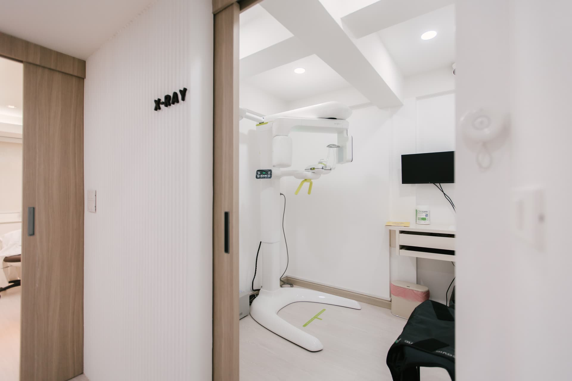 Clinic hallway leading to treatment rooms