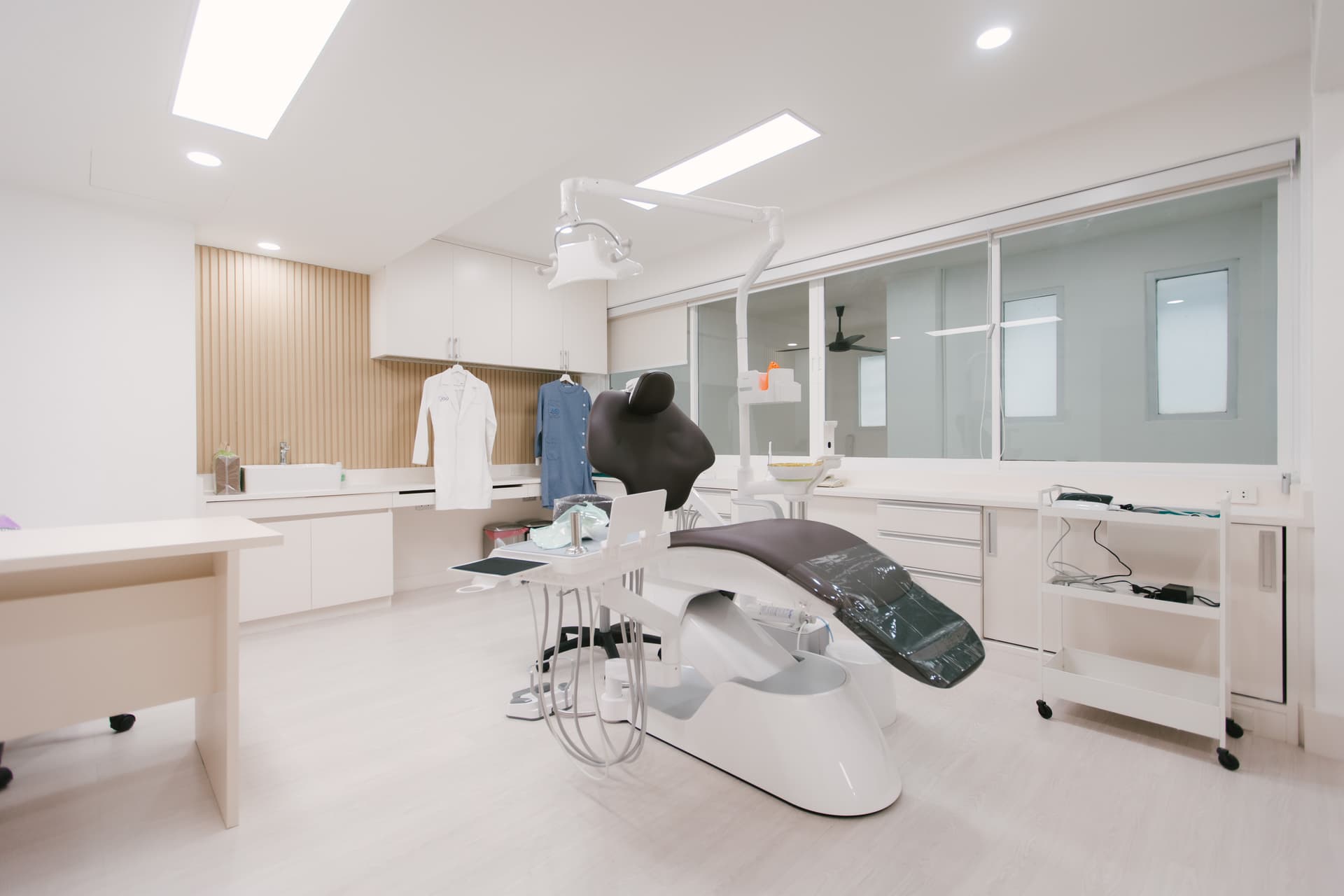 Dental instrument tray and handpieces