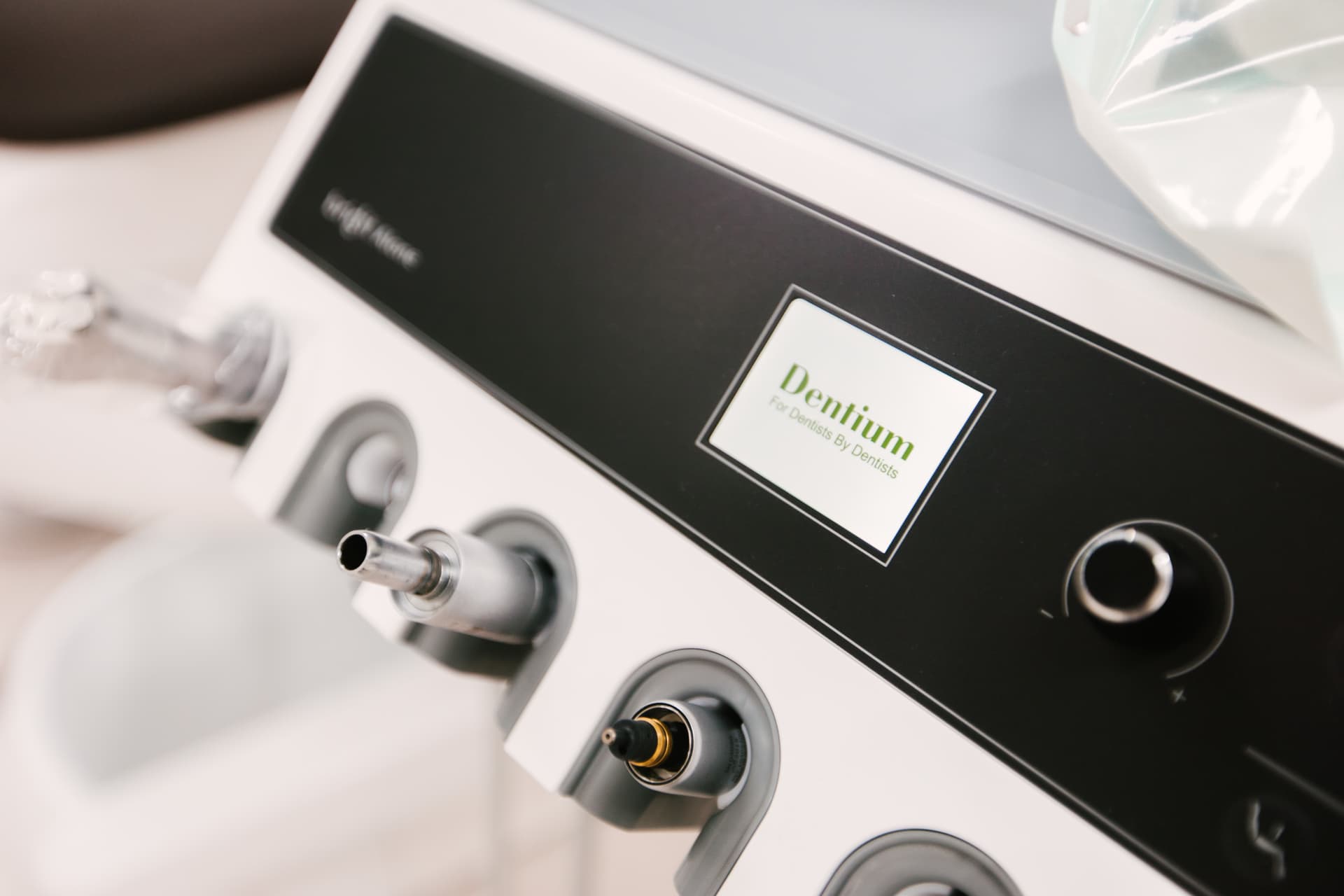 Dentium dental equipment control panel close-up