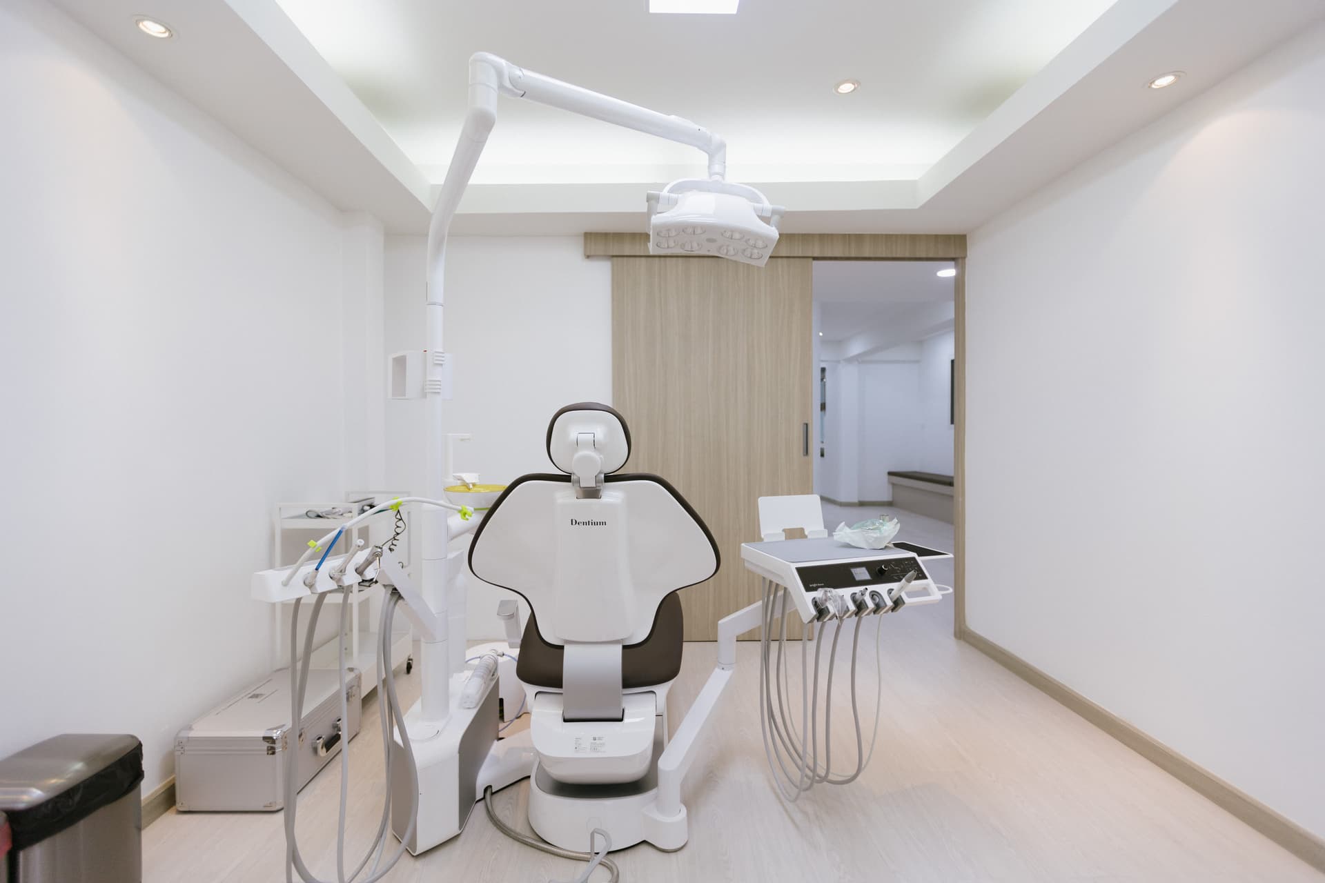 White modern clinic building exterior